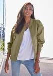 Blouson FRENCH CONNECTION, Damen, Gr. XS (32/34), gr&uuml;n (khaki), Web, Obermaterial: