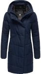 Wintermantel RAGWEAR "Wintermantel Pavla Coat", Damen, Gr. XS, blau (navy),
