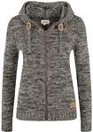 Strickjacke OXMO "Strickjacke OXPhiladelphia", Damen, Gr. L, grau (dunkelgrau),