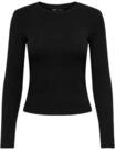 Longsleeve ONLY "Longsleeve ONLRILEY O-NECK TOP 1er Pack", Damen, Gr. XS, schwarz,