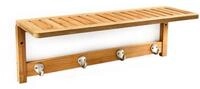 relaxdays Wandgarderobe Wandregal mit Hakenleiste (1 St)