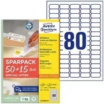 Avery Zweckform Etiketten Etikett 35,6X16,9mm A4 ILK wiederabl&ouml;sbar 50+15...