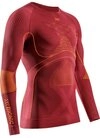 X-Bionic Langarmshirt Rundhals Energy Accumulator 4.0 Unterw&auml;sche weinrot/orange