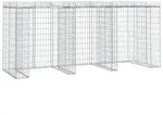 vidaXL M&uuml;lltonnenbox Gabionen-M&uuml;lltonnenbox 270x91x120 cm Verzinktes Eisen