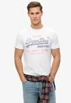 Rundhalsshirt SUPERDRY "VL HERITAGE RELAXED TEE", Herren, Gr. S, wei&szlig; (optic),