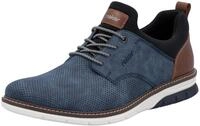 Slip-On Sneaker RIEKER, Herren, Gr. 47, blau (blau, braun), Lederimitat, Textil,