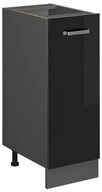 Vicco Apothekerschrank R-Line, Schwarz Hochglanz/Anthrazit, 30 cm ohne...