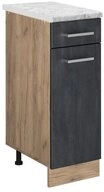 Vicco Unterschrank R-Line, Schwarz Beton/Goldkraft Eiche, 30 cm AP Marmor (1-St)
