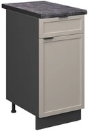 Vicco Unterschrank Fame-Line, GrauBeige/Anthrazit, 40 cm, AP Anthrazit (1-St)
