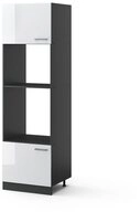 Vicco Mikrowellenumbauschrank R-Line, Wei&szlig; Hochglanz/Anthrazit, 60 cm (1-St)