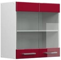Vicco Glash&auml;ngeschrank R-Line, Rot Hochglanz/Wei&szlig;, 60 cm (1-St)