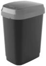 Curver M&uuml;lleimer Abfallbeh&auml;lter DUAL SWING 25 Ltr. schwarz/grau