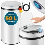 monzana M&uuml;lleimer, 50 L Automatik Sensor M&uuml;lleimer LED Display M&uuml;llbeh&auml;lter