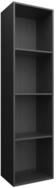 vidaXL B&uuml;cherregal, Buchregal/TV-Schrank Schwarz 36x30x143 cm Holzwerkstoff