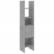 vidaXL B&uuml;cherregal, Buchregal Betongrau 40x35x180 cm Holzwerkstoff