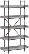 vidaXL B&uuml;cherregal, Buchregal 5 B&ouml;den Grau Sonoma 100x33x180,5 cm...