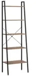 vidaXL B&uuml;cherregal Standregal mit 5 B&ouml;den Dunkelbraun und Schwarz 56x35x174...