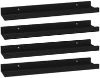 vidaXL Wandregal, Regale 4 Stk. Schwarz 40x9x3 cm