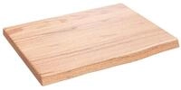 vidaXL Regal Wandregal Hellbraun 40x30x2 cm Massivholz Eiche Behandelt, 1-tlg.