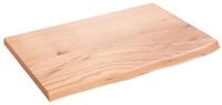 vidaXL Regal Wandregal Hellbraun 60x40x2 cm Massivholz Eiche Behandelt, 1-tlg.