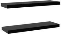 vidaXL Regal Schweberegale 2 Stk. Schwarz 100x20x3,8 cm, 2-tlg.
