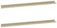 vidaXL Wandregal, Regale 2 Stk. Sonoma-Eiche 115x9x3 cm