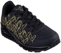 Skechers UNO-GOLDEN HEART Sneaker Freizeitschuh, Schn&uuml;rschuh mit goldfarbenen