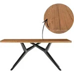 SIT Esstisch, mit rustikaler Oberfl&auml;che beige|schwarz 240 cm x 73 cm x 100 cm
