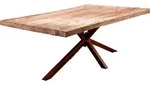 SIT Esstisch, Platte aus recyceltem Teak beige|braun 240 cm x 76 cm x 100 cm