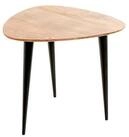 HAKU Beistelltisch Beistelltisch Massiv akazie schwarz-Sofatisch Holz-B 46xH 41xT 46