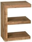 Wohnling Beistelltisch WL1.450 Akazie Massivholz E Cube MUMBAI 44x 30 x 60 cm...