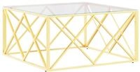 vidaXL Couchtisch Couchtisch 80x80x40 cm Edelstahl und Glas (1-St)