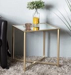 HAKU Beistelltisch Sofatisch, Wohnzimmertisch (1-St), quadratisch - aus Metall...