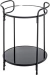 HAKU Beistelltisch Sofatisch, Wohnzimmertisch (1-St), rund - aus Metall Schwarz...