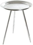 HAKU Beistelltisch Beistelltisch silber - Sofatisch Metall - H 47 x &Oslash; 38 cm (1
