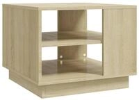 vidaXL Ablagetisch, Couchtisch Sonoma-Eiche 55x55x43 cm Holzwerkstoff