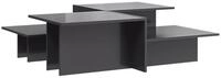 vidaXL Couchtisch NA Couchtische 2 Stk Hochglanz-Grau Spanplatte