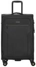 D&N Koffer Travel Line 9704 - 4-Rollen-Trolley M 68 cm erw. (black), 4 Rollen