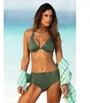 Bench. Highwaist-Bikini-Hose Perfect gekreutzte B&auml;nder gr&uuml;n 34