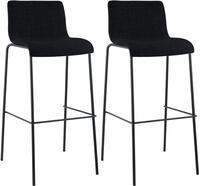 CLP Barhocker Hover Stoff (Set, 2er), Stoffbez&uuml;ge, Metallgestelle stapelbar