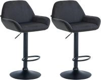 CLP Barhocker Braga Samt (Set, 2er), drehbar und stufenlos h&ouml;henverstellbar
