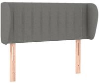 vidaXL Bett Kopfteil mit Ohren Dunkelgrau 83x23x78/88 cm Stoff (1-tlg)