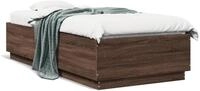 vidaXL Bettgestell, Bettrahmen Braun Eichen-Optik 100x200 cm Holzwerkstoff