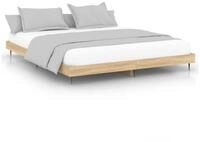 vidaXL Bettgestell, Bettrahmen Sonoma-Eiche 120x200 cm Holzwerkstoff