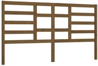 vidaXL Bett Bett-Kopfteil Honigbraun 206x4x104 cm Massivholz Kiefer (1-tlg)