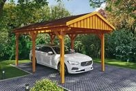 Skanholz Einzelcarport Fichtelberg, BxT: 317x566 cm, 273 cm Einfahrtsh&ouml;he, mit...