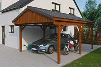 Skanholz Einzelcarport Fichtelberg, BxT: 423x566 cm, 379 cm Einfahrtsh&ouml;he, mit