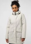 Funktionsmantel JACK WOLFSKIN "TEMPELHOF COAT W", Damen, Gr. XS, beige (seal),