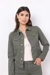 Jeansblazer SOYACONCEPT "SC-ERNA 2", Damen, Gr. S, gr&uuml;n (misty), Denim/Jeans,