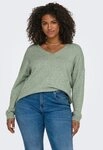 ONLY CARMAKOMA V-Ausschnitt-Pullover CARMARGARETA LS PULLOVER KNT NOOS